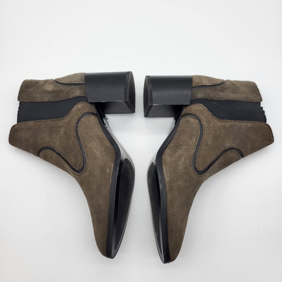 Zara western taupe slip on heeled chelsea style suade boot Size 9 - Picture 8 of 14